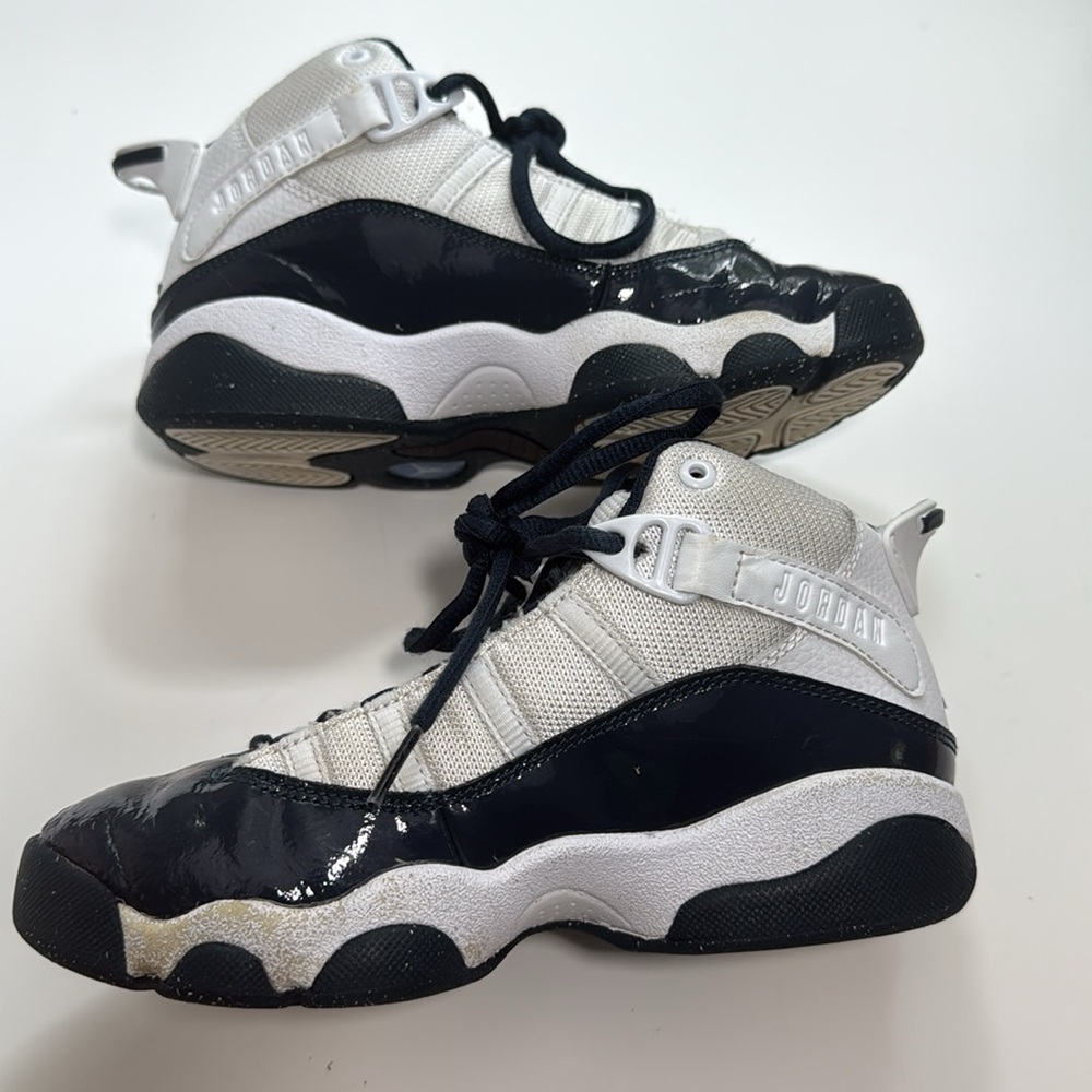 Nike Air Jordan 6 Rings Blue & White Boys Size 1Y - Picture 6 of 7